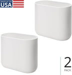 iDesign Small Slim Plastic Bathroom Trash Can, Garbage Can - Image 2