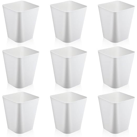 Hoolerry 9 Pieces Garbage Can 2 Gallon Small Trash Cans Bulk Bathroom Trash Bin by Hoolerry