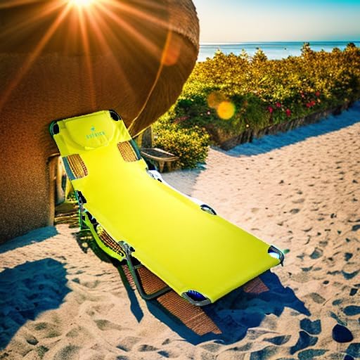Ostrich The Original Chaise 72 x 22 Inch Lounge Portable Reclining Lounger, Outdoor Patio, Beach, Lawn, Camping, or Pool Tanning Chair, Lime Green - Image 5