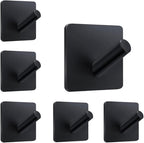 Adhesive Towel Hooks 6 Pack, Bath Towel Hooks, Adhesive Wall Hooks - Image 7