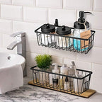 SheeChung Farmhouse Decor Metal Wire Bathroom Storage Organizer Basket Bins - Image 5