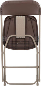 Flash Furniture Hercules™ Series Plastic Folding Chair - Brown - 2 Pack 650LB Weight Capacity Comfortable Event Chair-Lightweight Folding Chair - Image 10