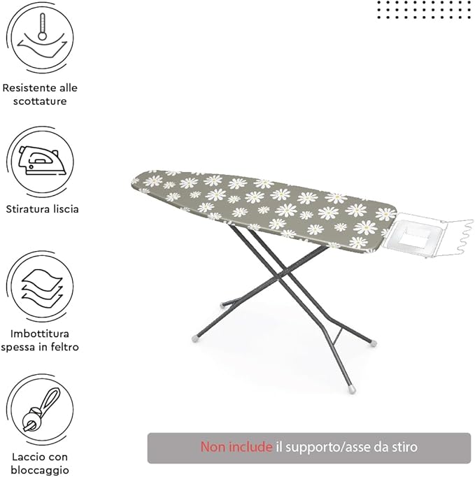 Encasa XO Ironing Board Cover and Pad 28"x12" - Image 2
