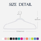 HOUSE DAY White Velvet Hangers 60 Pack, Non Slip Clothes Felt Hanger Heavy Duty - Image 7
