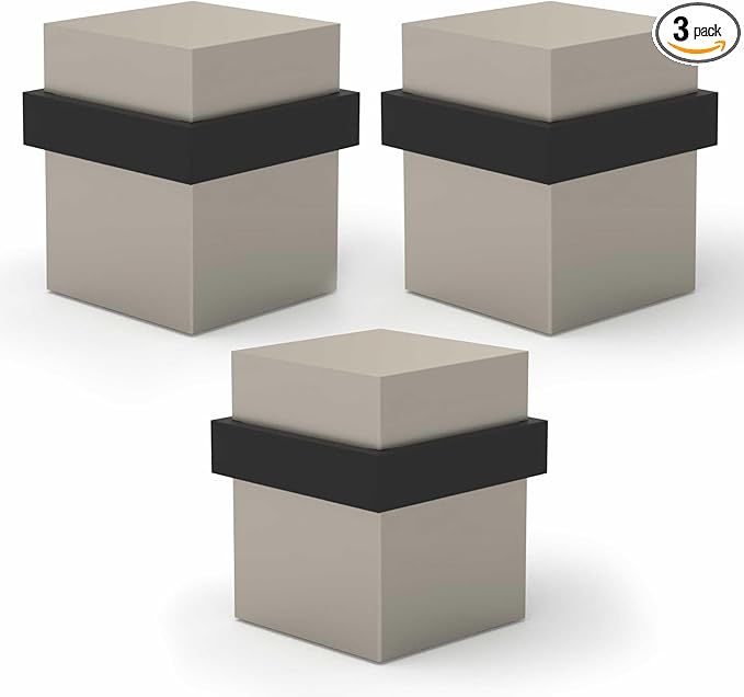 Mega Handles Square Floor Door Stopper, Quickly Installed Wall Protector Stopper by MegaHandles