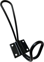 Wire Coat Hooks Black, 5 Pack Rustic Wall Hooks Heavy Duty Double Prong Wall - Image 4