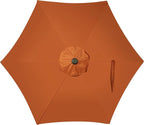 Blissun 7.5 ft Patio Umbrella, Yard Umbrella, Outdoor Market Umbrella with Push Button Tilt Crank, Rust - Image 5