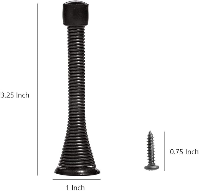 16 Pack Spring Door Stops 3 1/4 Inch Flexible Heavy Duty Spring Door Stopper - Image 2