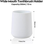 White Striped Toothbrush Holder - Image 5