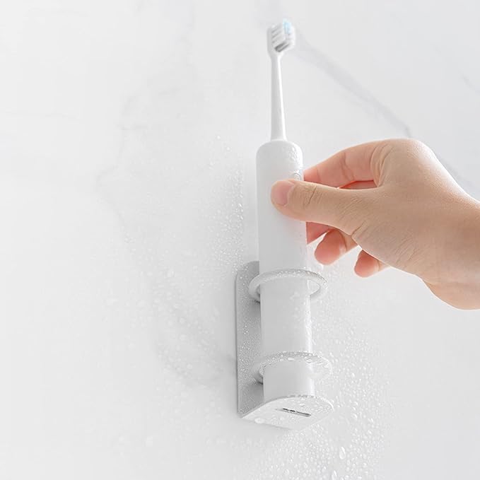 2 Pack Electric Toothbrush Holders Stick on The Wall Electric Metal Tooth - Image 2