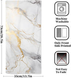 Marble Hand Towels Highly Absorbent White and Gold Marbling Bathroom Kitchen - Image 2