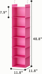 YOUDENOVA Hanging Closet Organizer, 6-Shelf Closet Hanging Shelves - Image 3