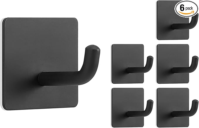 Livabber Adhesive Towel Hooks, 304 Stainless Steel Self Sticky Wall Hooks by Livabber