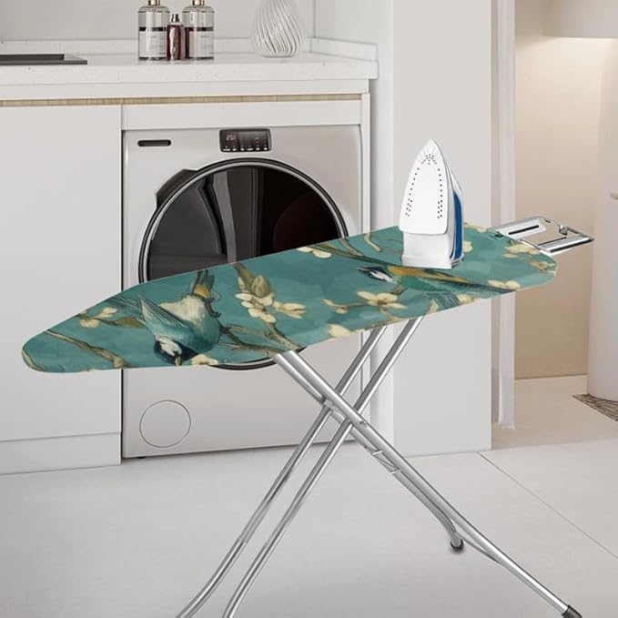 Almond Blossom Sparrow Steam Ironing Board Replacement Cover Retro Watercolor - Image 2