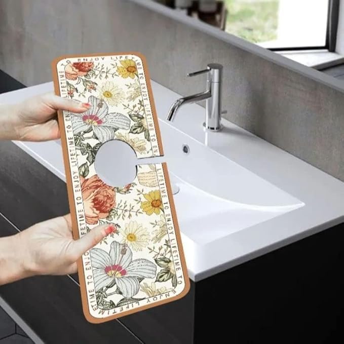 2PCS Fantasy Style Faucet Draining Mat, Faucet Draining Mat - Image 5