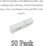 HAHIYO White Wooden Clothes Pins Clothespins Small Do NOT Fall Apart 1.38 - Image 5