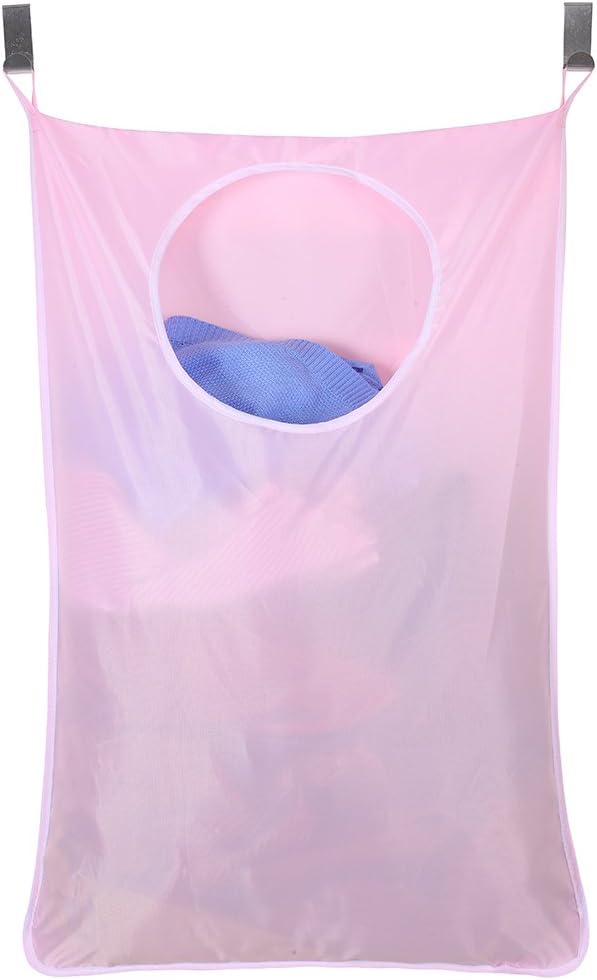 Oxford Fabric Space Saving Door-Hanging Laundry Hamper Bag + 2 Stainless Steel by Dearjana