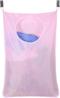 Oxford Fabric Space Saving Door-Hanging Laundry Hamper Bag + 2 Stainless Steel by Dearjana