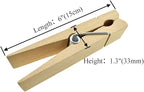 HAHIYO Wooden Clothes Pins Clothespins Extra Large Do NOT Fall Apart 6 inches - Image 2