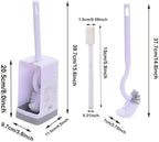 Marbarsse Bathroom Toilet Bowl Brush and Holder, Curved Design Toilet Brush - Image 2