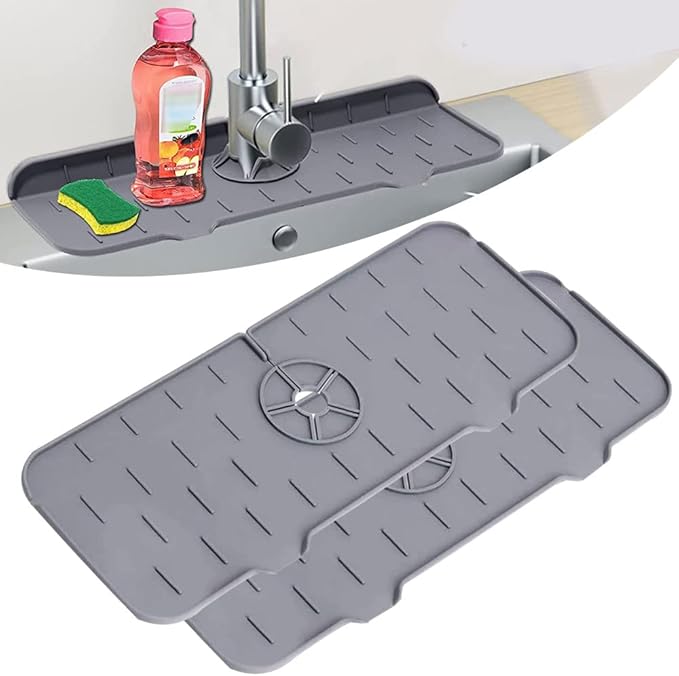 Silicone Faucet Sink Mat Sink Splash Guard, Sink Drain Pad Behind Faucet by Unknown
