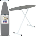 Full Size Ironing Board with Cover & Pad – USA-Made with Enhanced Grip Feet by Seymour+Home+Products