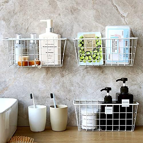 Hanging Kitchen Baskets Adhesive Sturdy Wire Storage Baskets - Image 8