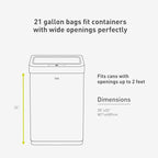 EKO 21 Gallon / 50-90 Liter, Extra-Strong Unscented Garbage Bags, Easy-Dispense - Image 7