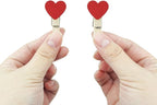 Red Heart Clothespins Mini Wooden Clothespins - Image 4