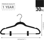 MIZGI Premium All Black Velvet Pants Hangers - Image 2