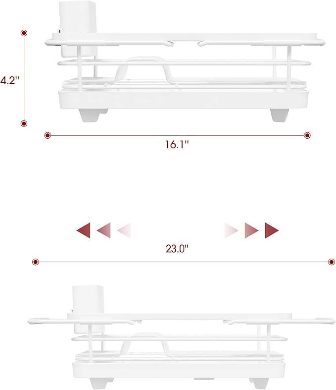 Extendable Dish Drying Rack Over Sink - Image 3