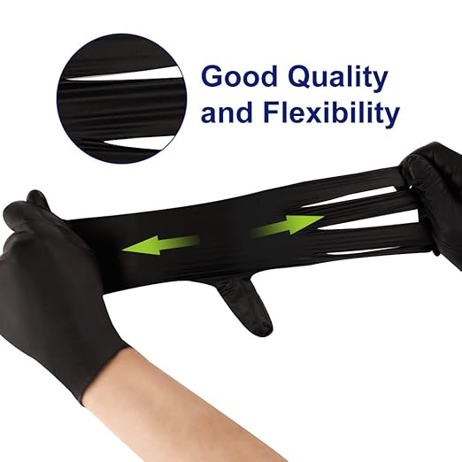 KKD Nitrile Gloves Disposable 100 Count 5.5 Mil Latex Free & Powder Free Gloves - Image 4