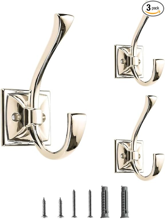 3 Pack Decorative Heavy Duty Towel Hooks by CABDM