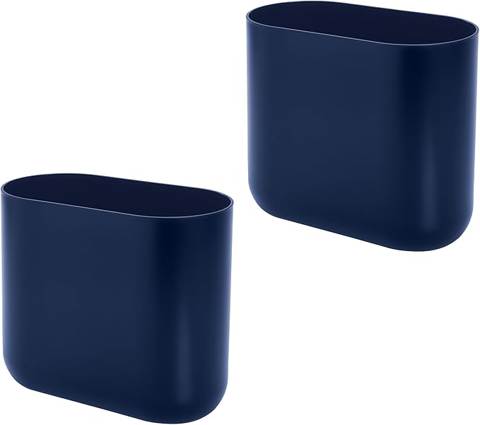 iDesign Small Slim Plastic Bathroom Trash Can, Garbage Can - Image 7