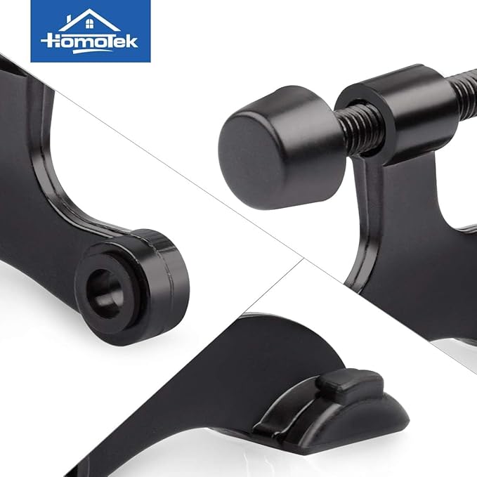 HOMOTEK 3 Pack Hinge Pin Black Door Stopper, Adjustable Deluxe Heavy Duty Door - Image 6