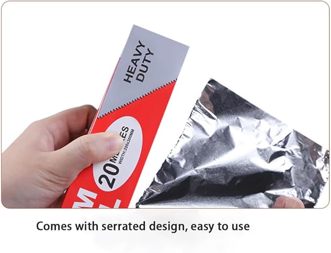 Roll Pack Aluminum Foil, 100 Square Feet, 10 Microns Thick, Food Grade Tin Foil - Image 5
