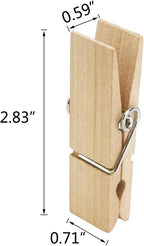 24Pcs Large Wooden ClothesPins, 2.83 inch Long 0.71 inch Wide, Sturdy and Heavy - Image 3