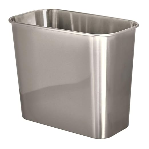 iDesign Stainless Steel Bathroom Trash Can –Mia Collection by iDesign