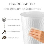Monarch Abode Metal Bathroom Trash Can – Waste Basket - Image 3