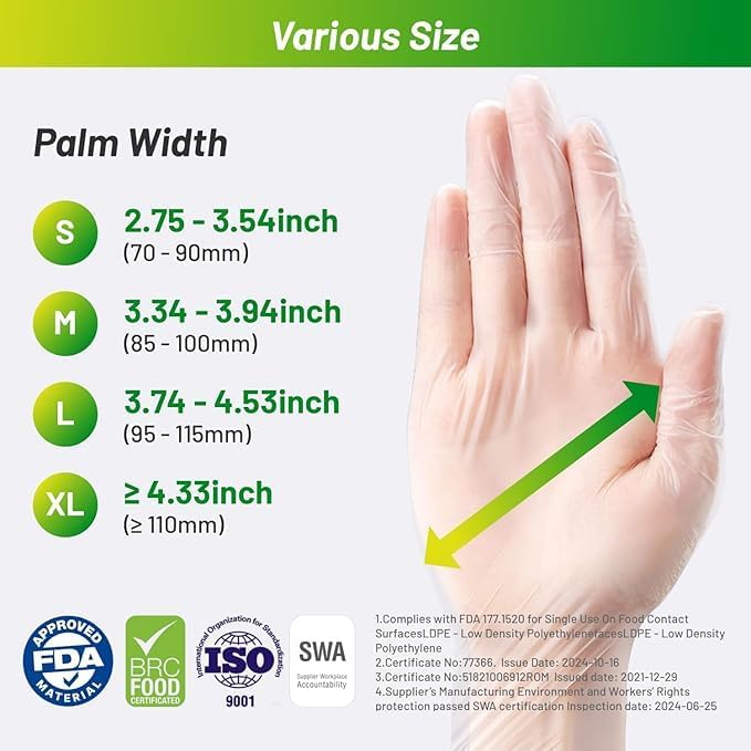 Disposable TPE Cooking Gloves, Latex & Powder Free, Food safe - Image 5