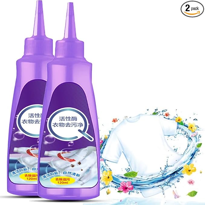 2 PCS Active Enzyme Laundry Detergent, Active Enzyme Laundry Stain Remover by Biaoyun