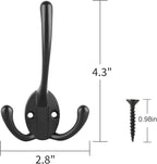 7 Pack Big Heavy Duty Triple Coat Hooks Wall Mounted - Image 2
