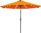 ABCCANOPY Durable Solar Led Patio Umbrellas with 32LED Lights 11FT (Orange) by ABCCANOPY