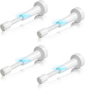 4Pcs Adjustable Door Stoppers for Bottom of Door, 3.07-4.45 in Aluminum White by brieieziy