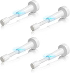 4Pcs Adjustable Door Stoppers for Bottom of Door, 3.07-4.45 in Aluminum White by brieieziy