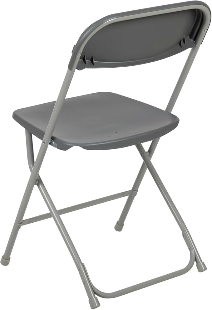 Flash Furniture Hercules Series Plastic Folding Chair - Grey - 4 Pack 650LB Weight Capacity Comfortable Event Chair-Lightweight Folding Chair - Image 10