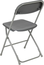 Flash Furniture Hercules Series Plastic Folding Chair - Grey - 4 Pack 650LB Weight Capacity Comfortable Event Chair-Lightweight Folding Chair - Image 10