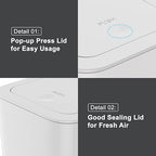 N. NETDOT 3 Pack 2.6 Gallon / 10L Bathroom Trash Can - Image 6
