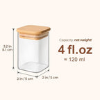 ComSaf Spice Jars with Label 4oz 16 Pack, Glass Spice Jars with Bamboo Lid - Image 2