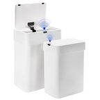 2 Pack Bathroom Trash Can with Lid by SYNCVIBE